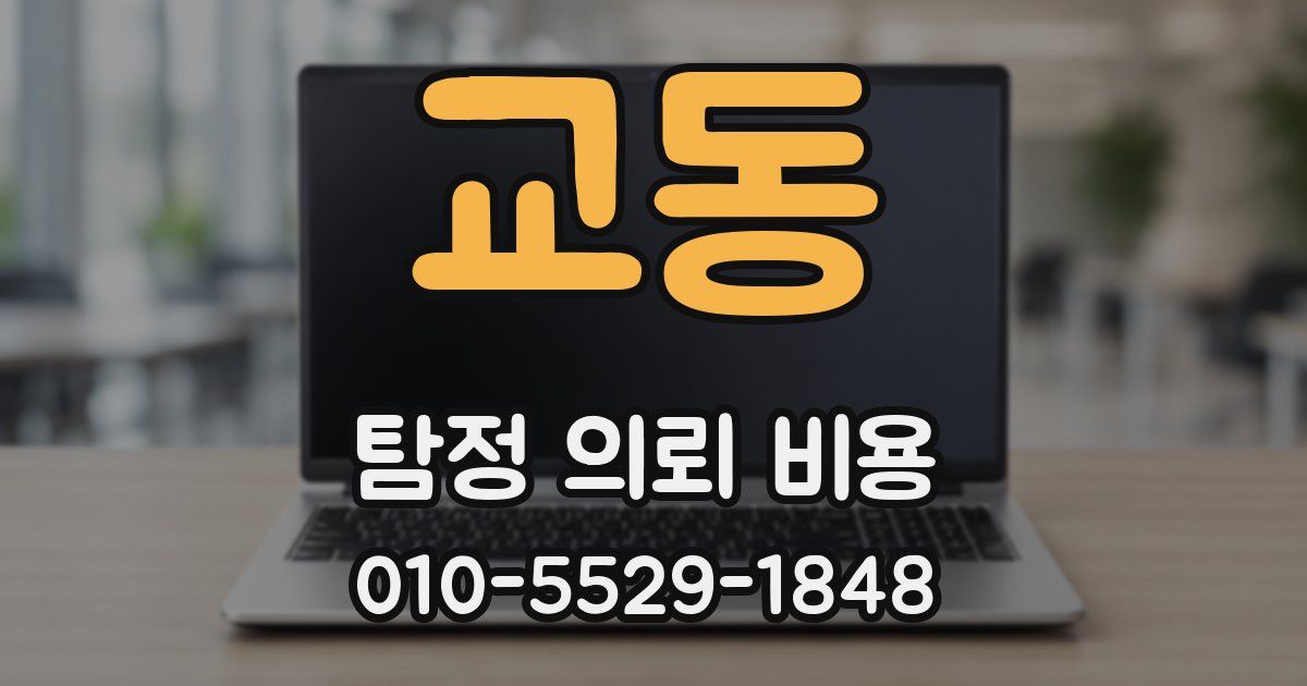 교동 탐정 의뢰 비용