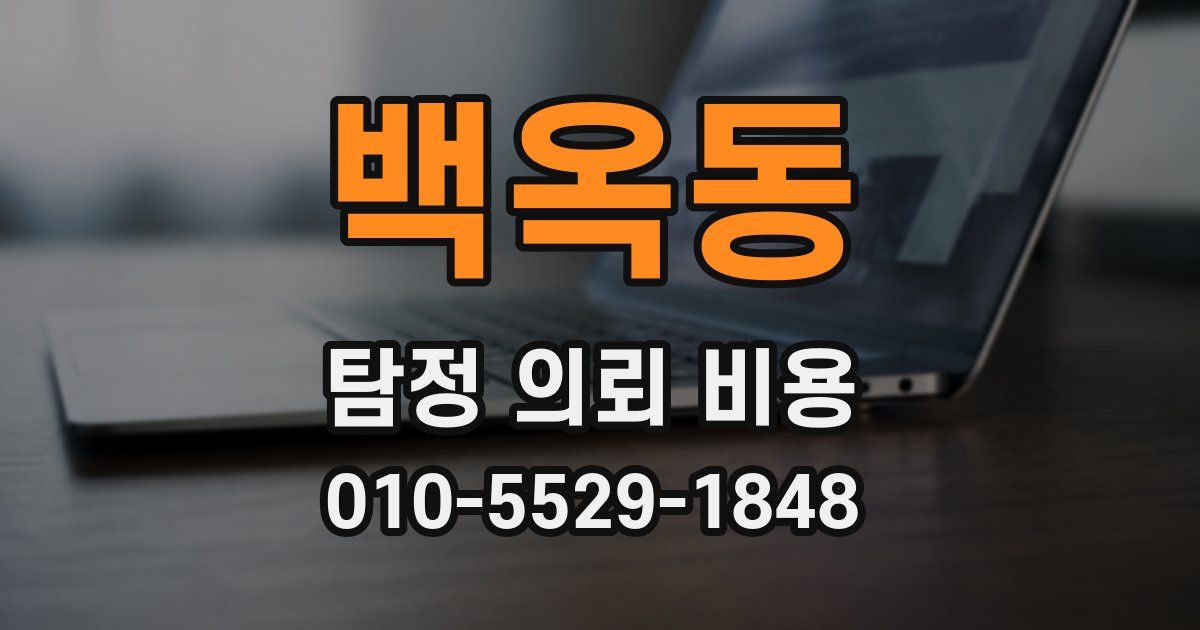 백옥동 탐정 의뢰 비용