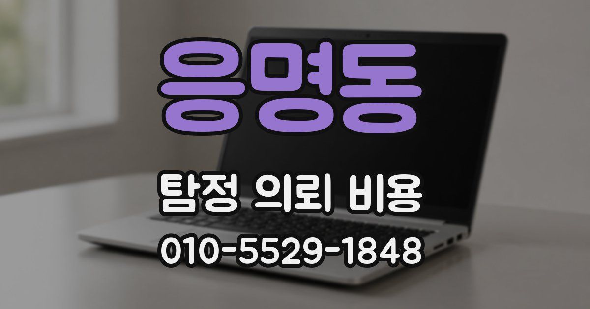 응명동 탐정 의뢰 비용