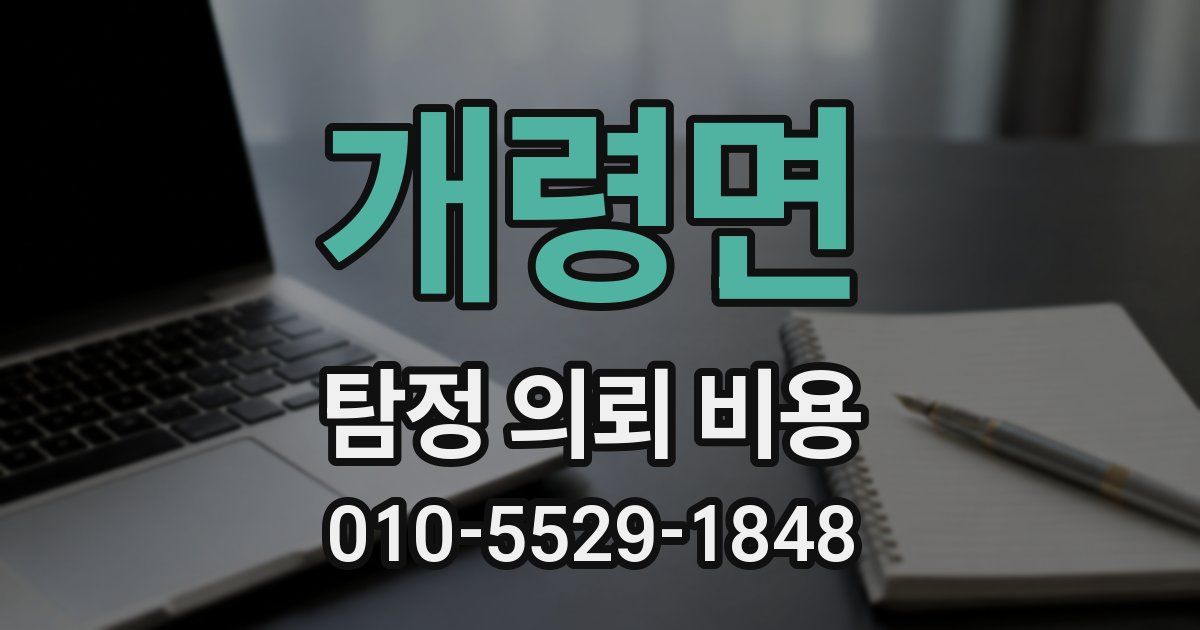 개령면 탐정 의뢰 비용