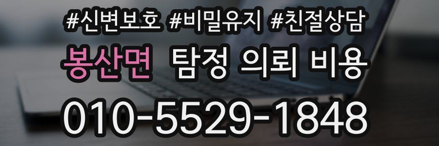 봉산면 탐정 의뢰 비용