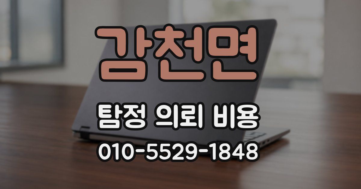 감천면 탐정 의뢰 비용
