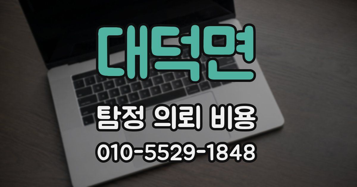 대덕면 탐정 의뢰 비용