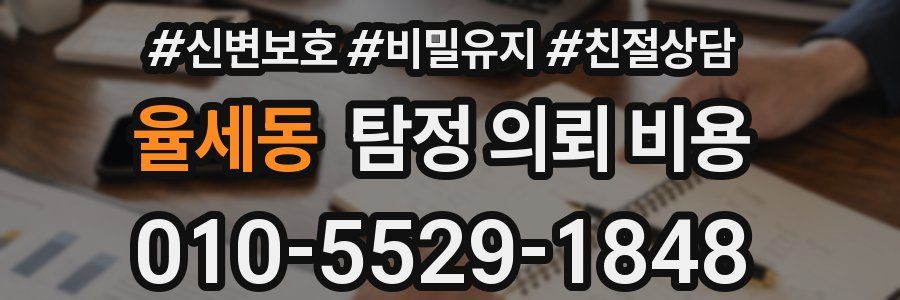 율세동 탐정 의뢰 비용
