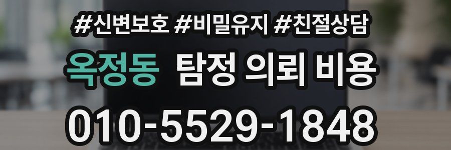 옥정동 탐정 의뢰 비용