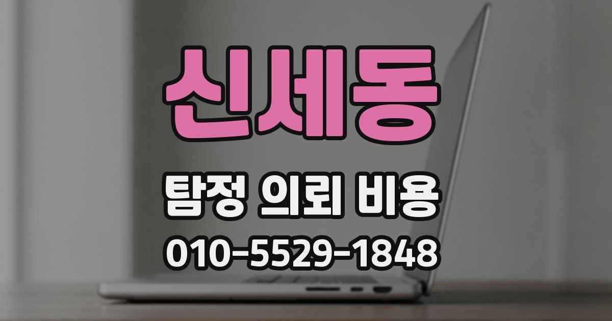 신세동 탐정 의뢰 비용