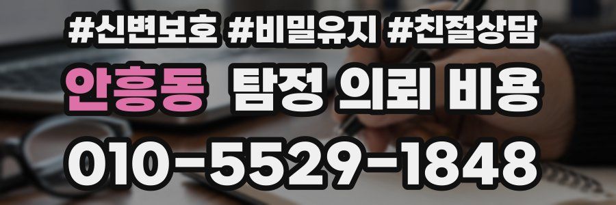 안흥동 탐정 의뢰 비용