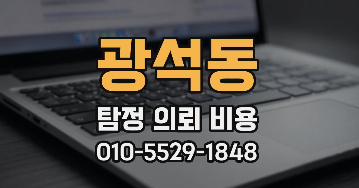 광석동 탐정 의뢰 비용