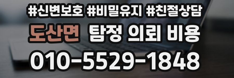 도산면 탐정 의뢰 비용