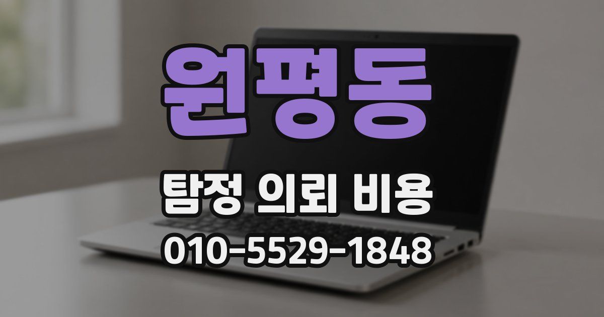 원평동 탐정 의뢰 비용