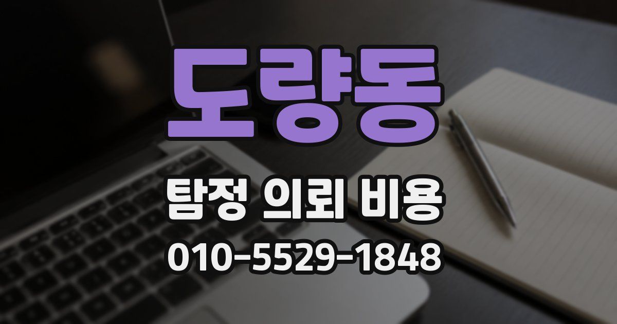 도량동 탐정 의뢰 비용