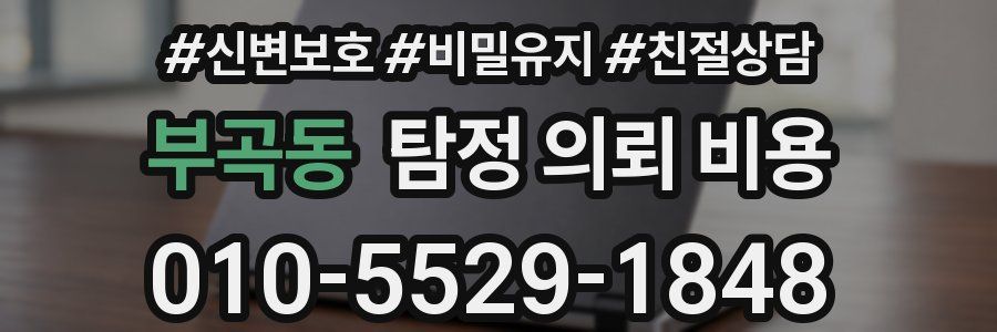부곡동 탐정 의뢰 비용
