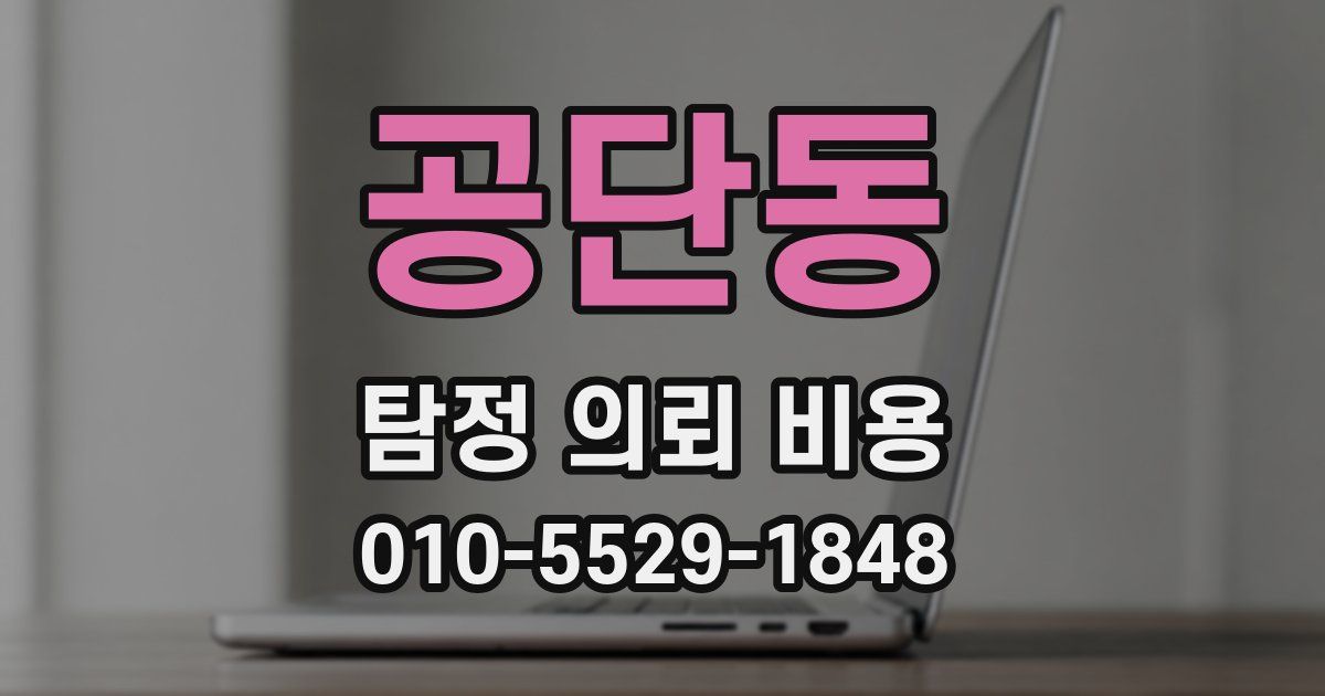 공단동 탐정 의뢰 비용
