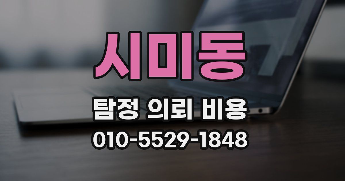 시미동 탐정 의뢰 비용