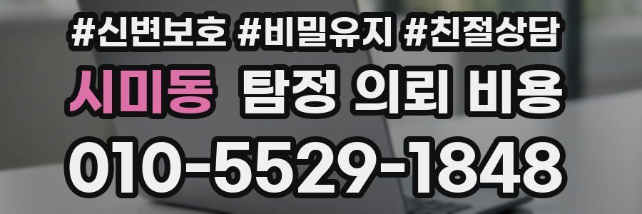 시미동 탐정 의뢰 비용