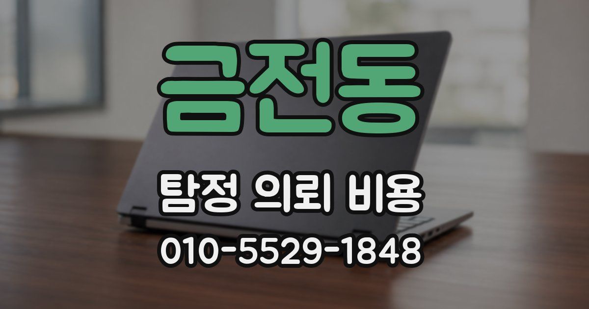 금전동 탐정 의뢰 비용