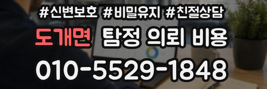 도개면 탐정 의뢰 비용