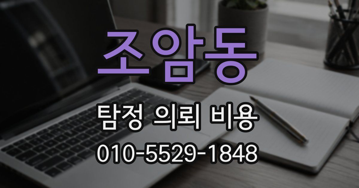 조암동 탐정 의뢰 비용