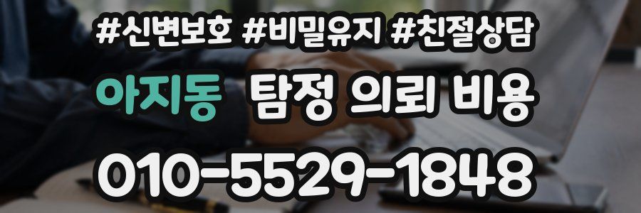 아지동 탐정 의뢰 비용
