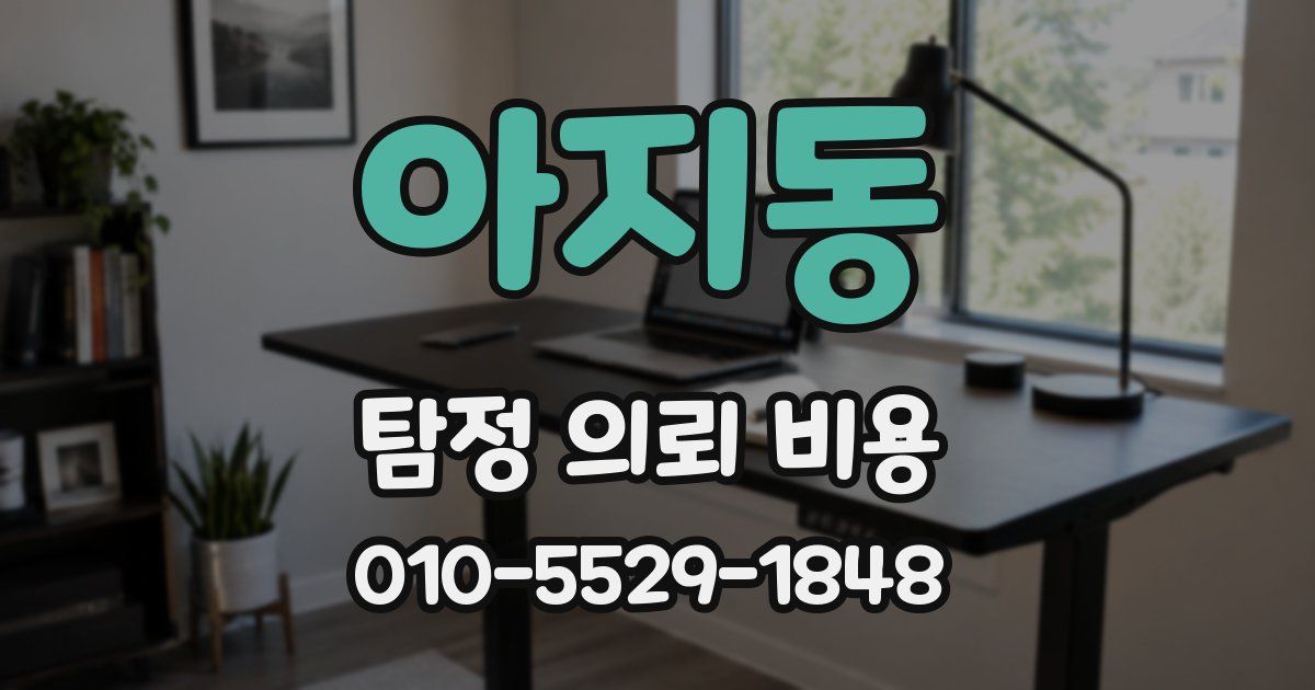 아지동 탐정 의뢰 비용
