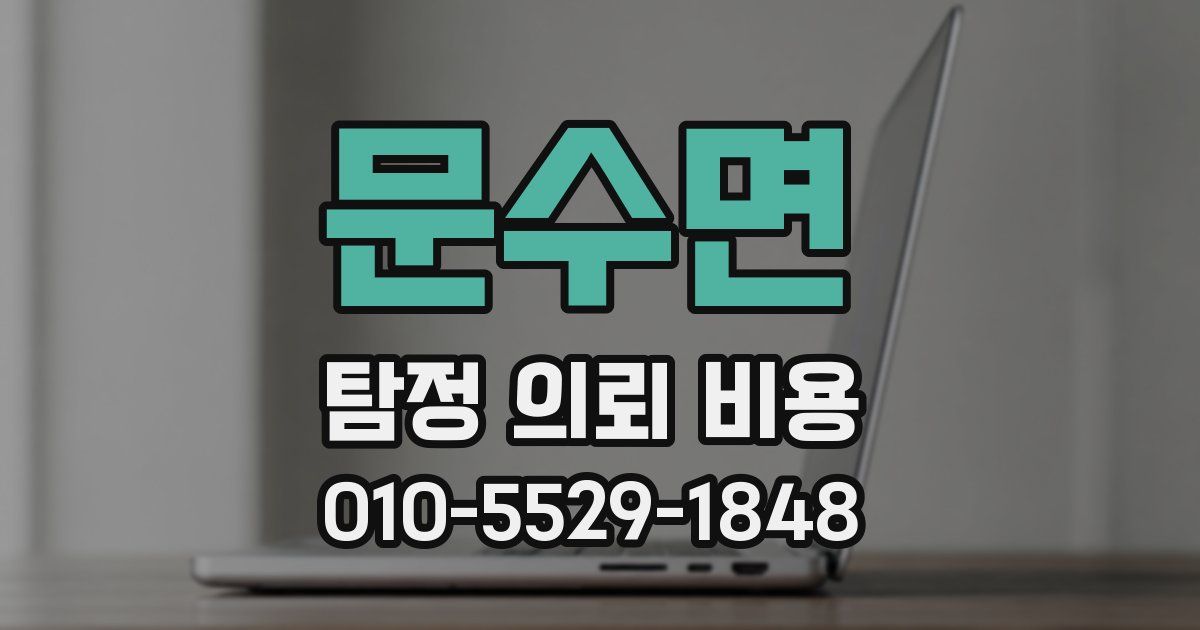 문수면 탐정 의뢰 비용