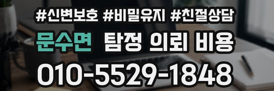 문수면 탐정 의뢰 비용