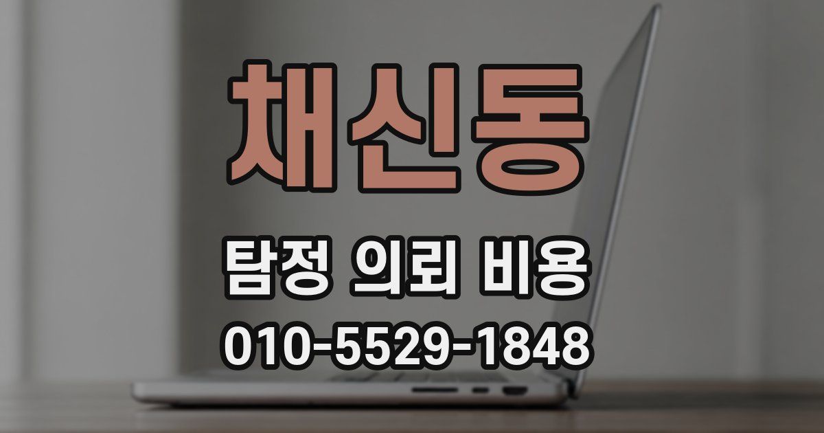 채신동 탐정 의뢰 비용