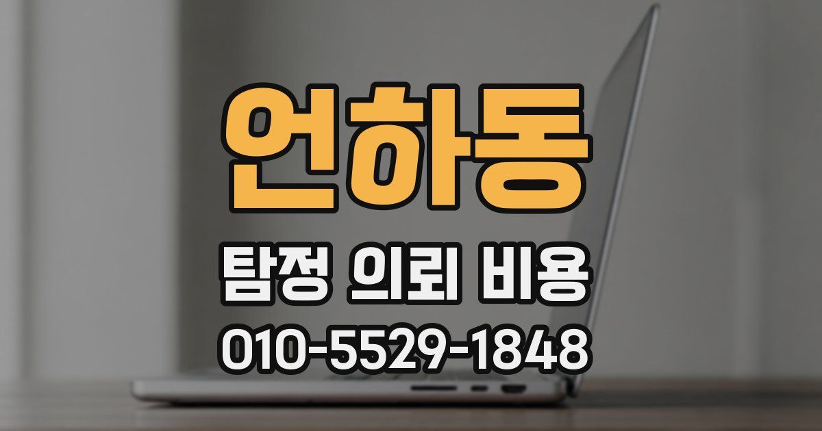 언하동 탐정 의뢰 비용