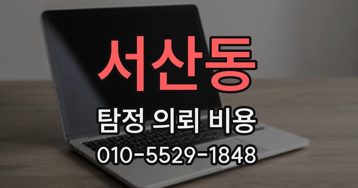 서산동 탐정 의뢰 비용