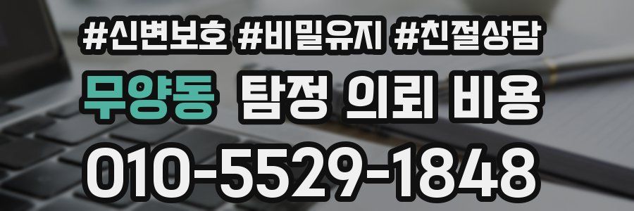 무양동 탐정 의뢰 비용