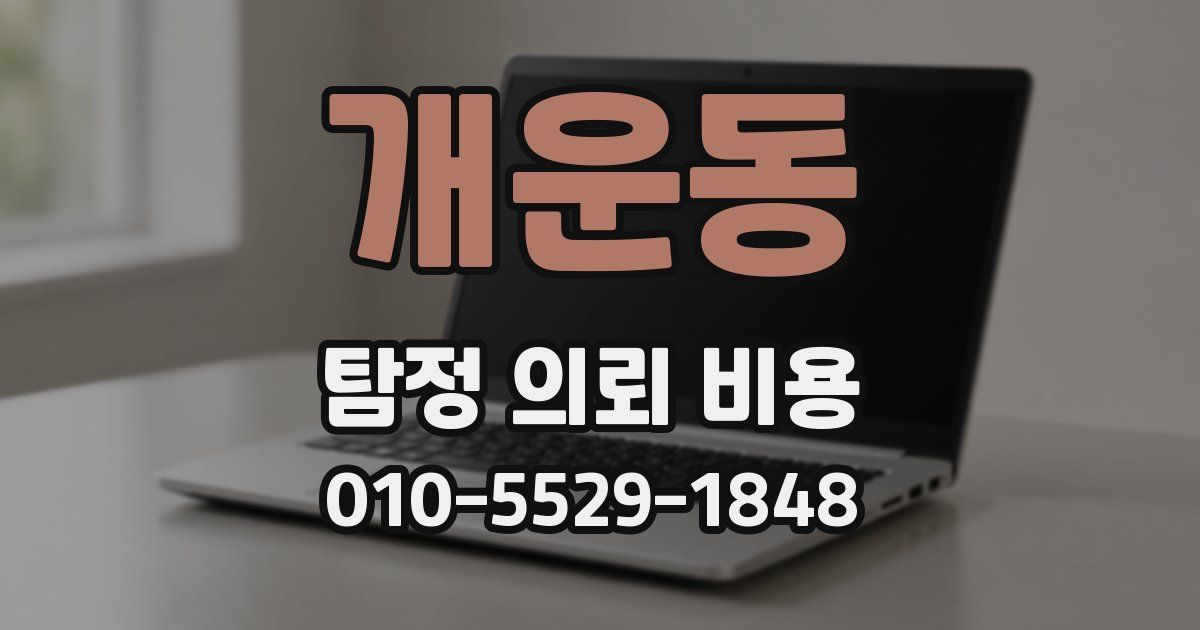개운동 탐정 의뢰 비용