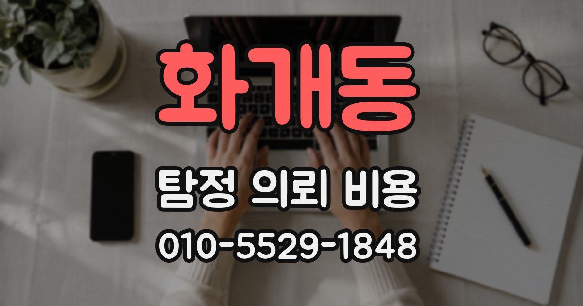 화개동 탐정 의뢰 비용