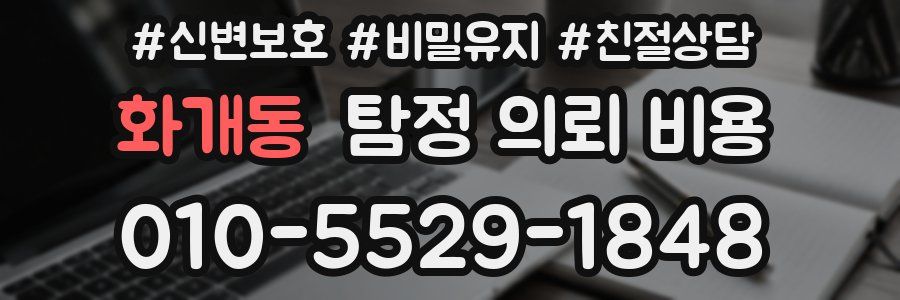 화개동 탐정 의뢰 비용