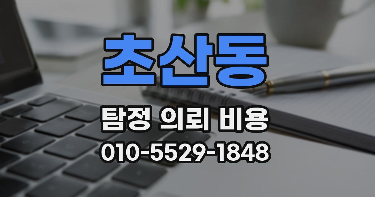 초산동 탐정 의뢰 비용