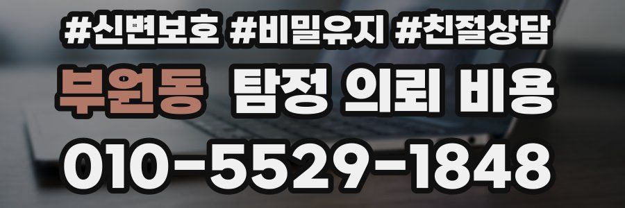 부원동 탐정 의뢰 비용