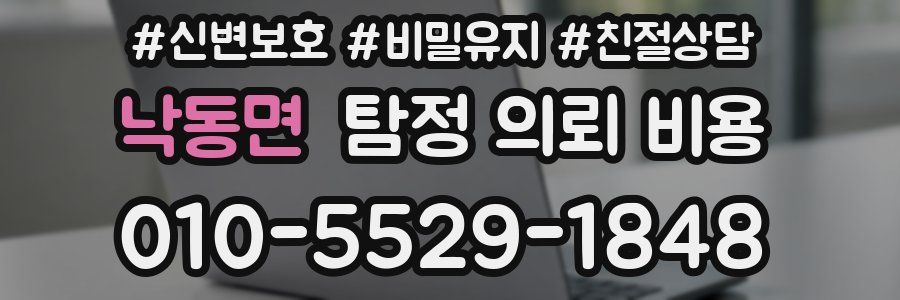 낙동면 탐정 의뢰 비용