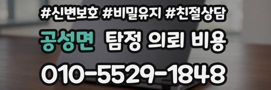 공성면 탐정 의뢰 비용