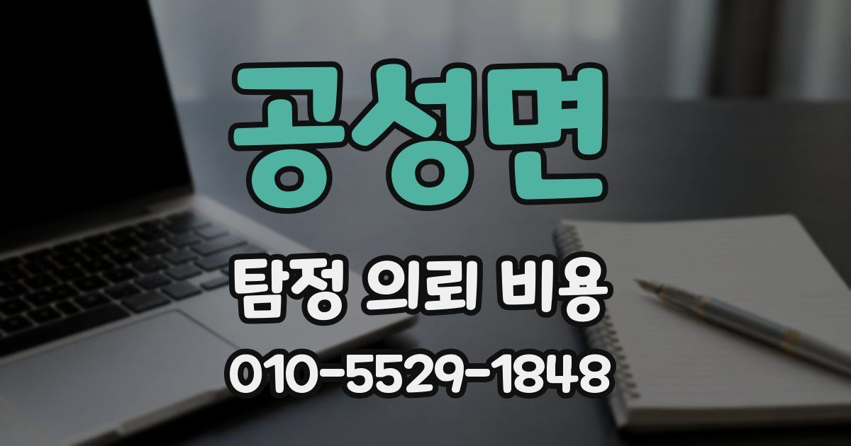 공성면 탐정 의뢰 비용