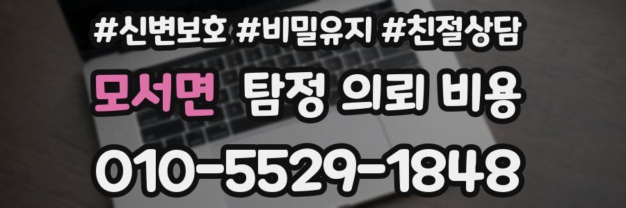 모서면 탐정 의뢰 비용