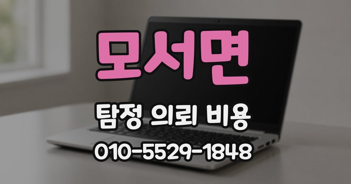 모서면 탐정 의뢰 비용