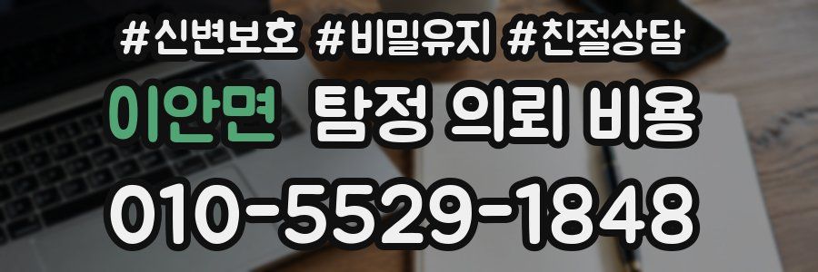 이안면 탐정 의뢰 비용