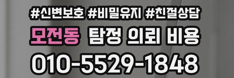 모전동 탐정 의뢰 비용