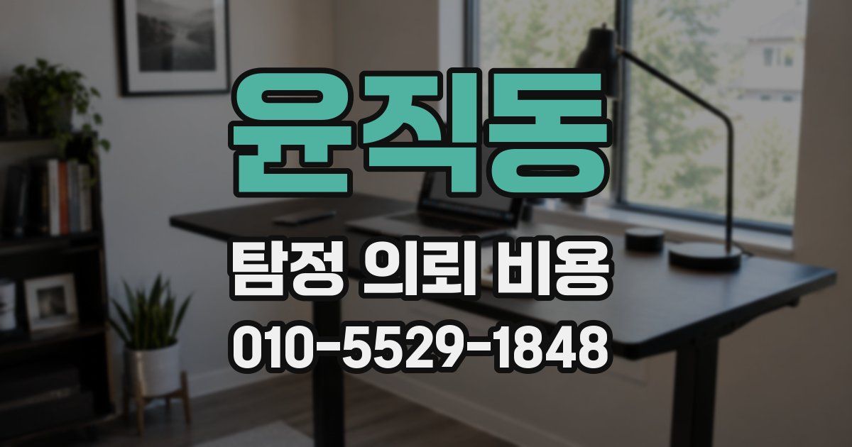 윤직동 탐정 의뢰 비용