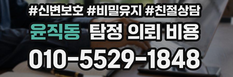 윤직동 탐정 의뢰 비용