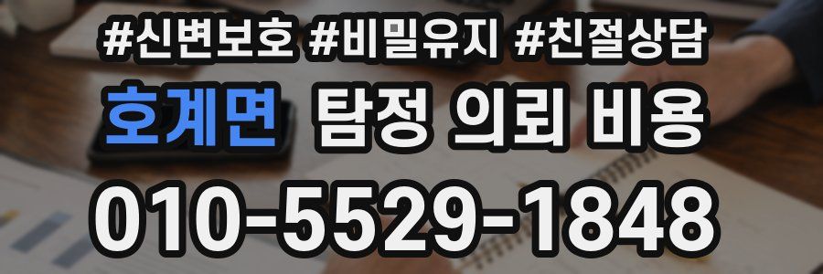 호계면 탐정 의뢰 비용