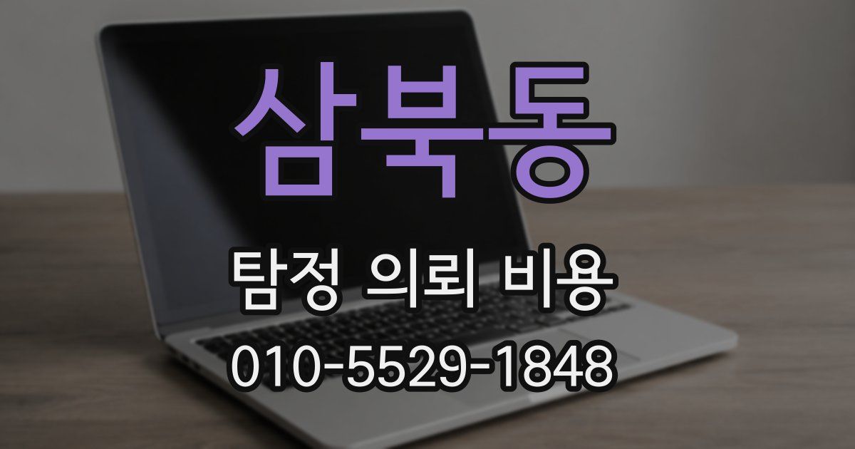 삼북동 탐정 의뢰 비용