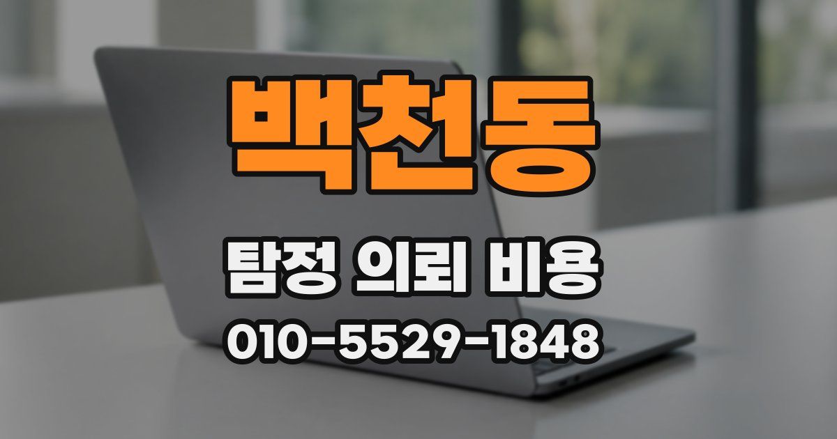백천동 탐정 의뢰 비용