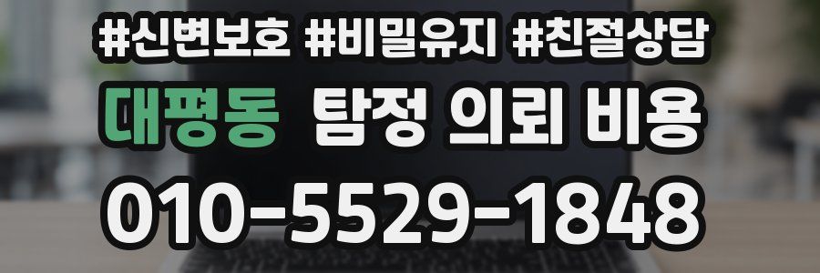 대평동 탐정 의뢰 비용