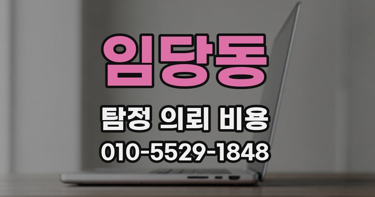 임당동 탐정 의뢰 비용