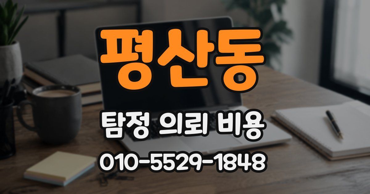 평산동 탐정 의뢰 비용